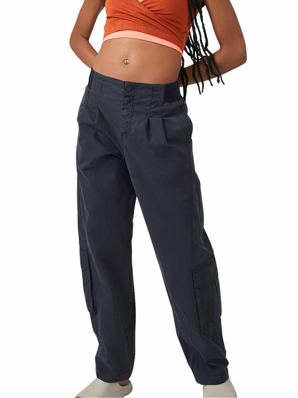 66. Size Medium FP MOVEMENT Black Mesmerize Me Cargo Pants